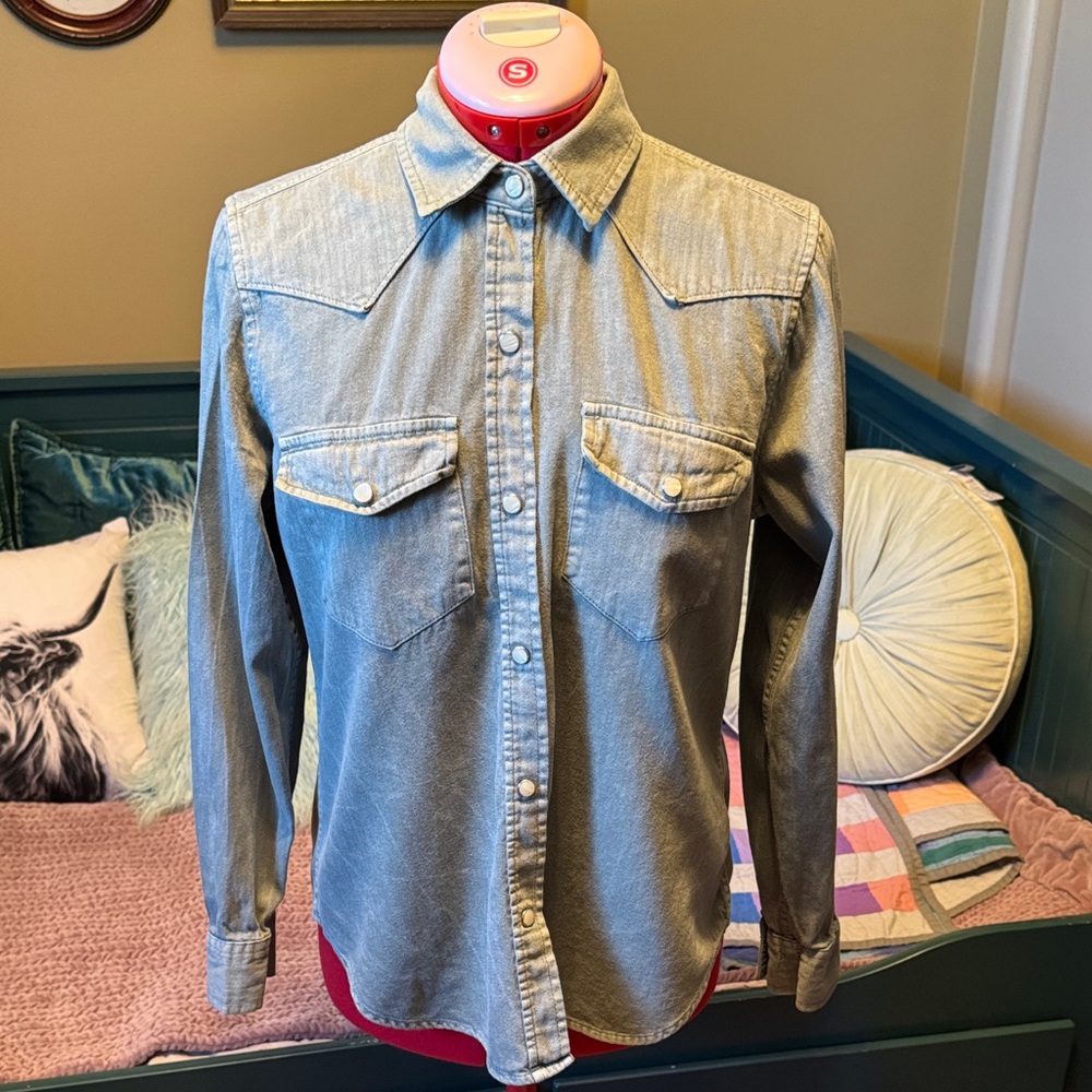 Sage green GAP Denim Shirt